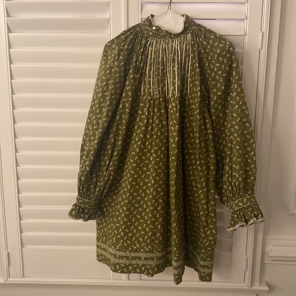 Doen Beatrice Mini Dress-Cypress Calico - Picture 2 of 5